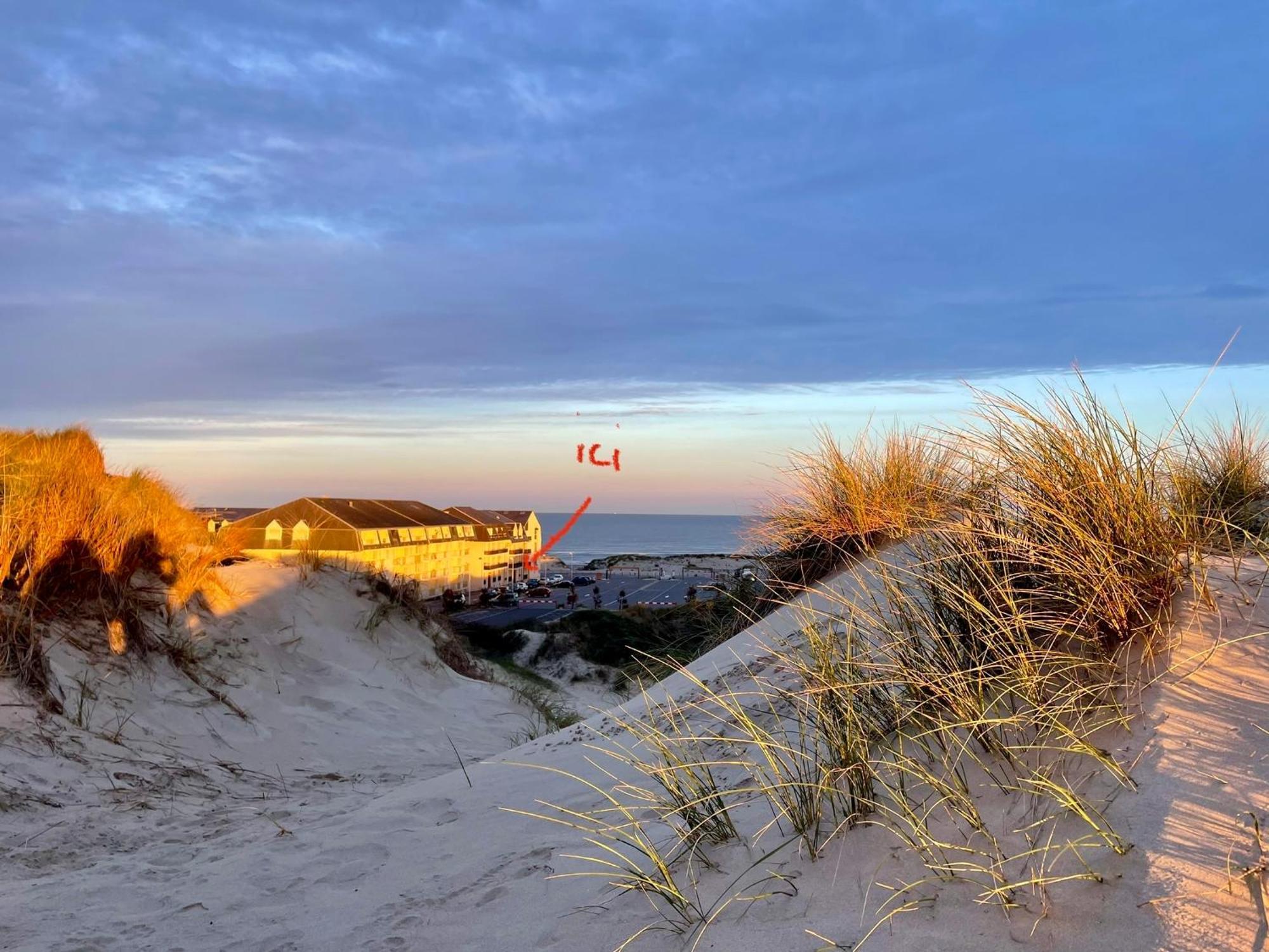 Studio Entre Mer Et Dunes Avec Balcon Vue Laterale Mer 50M Plage Pour 3 Pers Wifi Menage Compris Fort-Mahon-Plage Exterior photo